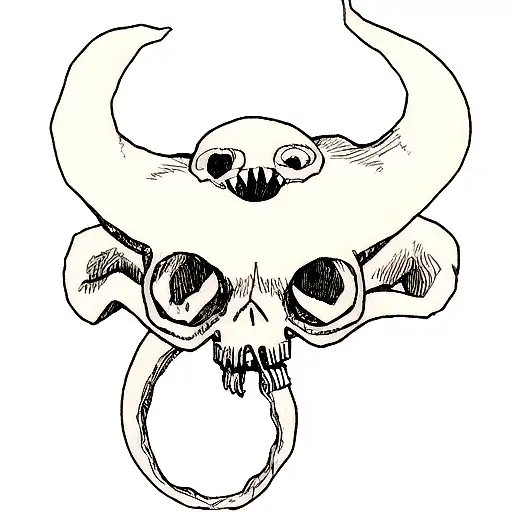 Cthulu Skull Wuth Tentacles For A Mouth