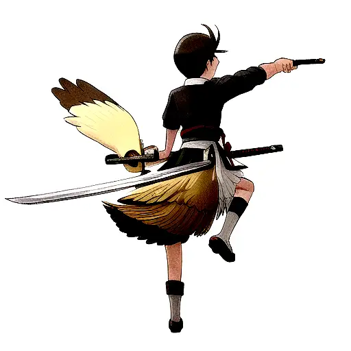 Duck With Sword On The Back