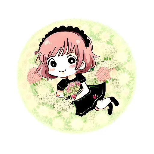 Cute Very Simple Vector For Mom With Heart And Cute Flowers