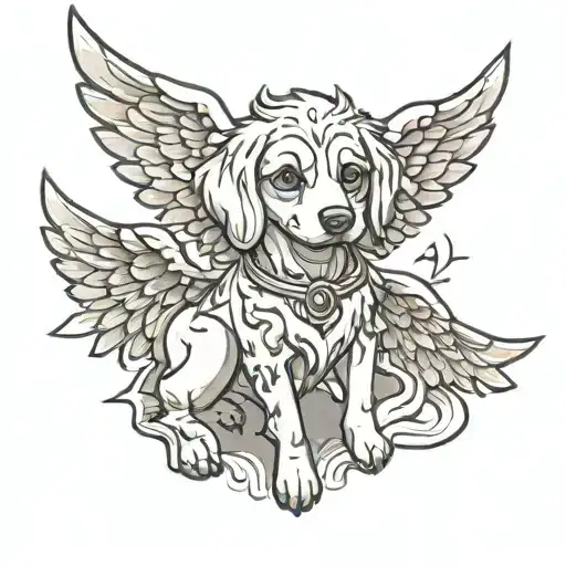 Dog With Angel Wings
