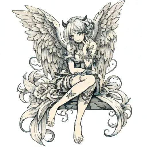 Feminine Fallen Angel