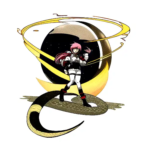 Snake Circling The Moon