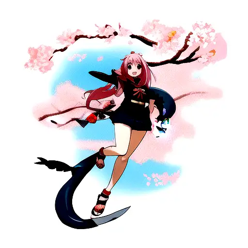 Shark With Cherry Blossom