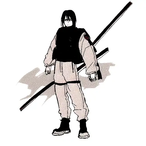 Itachi Wearing Techwear Gear