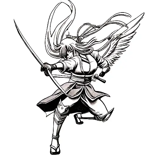 The Angel Gives The Samurai A Katana