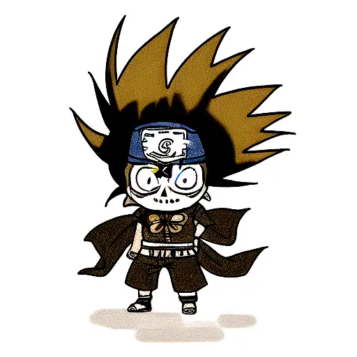 Mexican Skull With Naruto