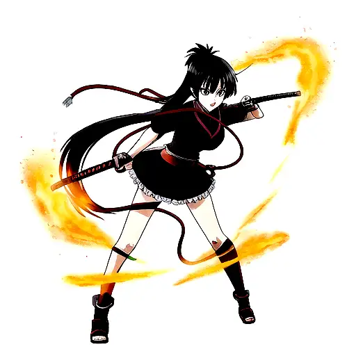 Katana With Set Your Heart Ablaze As A Blade And Fire