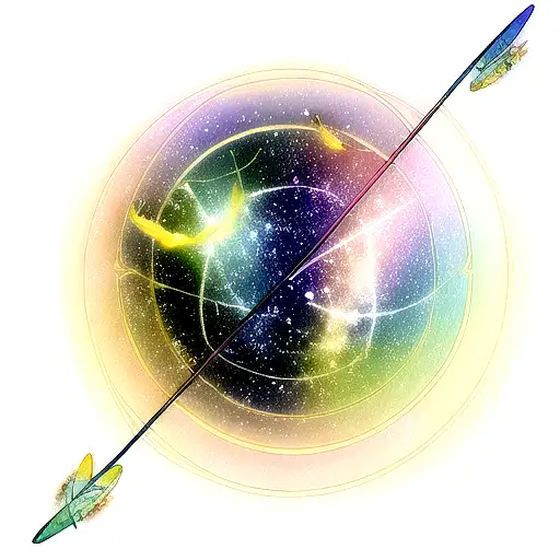 Pisces Constellation With Dragonfly And Saturn In Colors