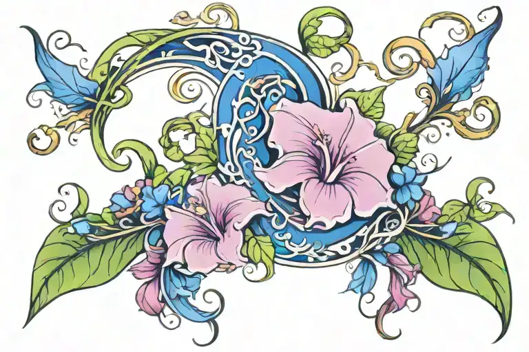 Crescent Vine Of Morning Glory