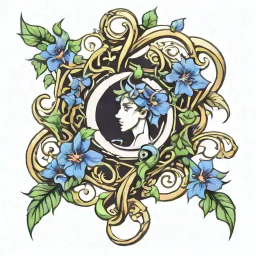 Crescent Vine Of Morning Glory