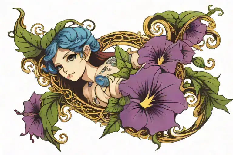 Crescent Vine Of Morning Glory