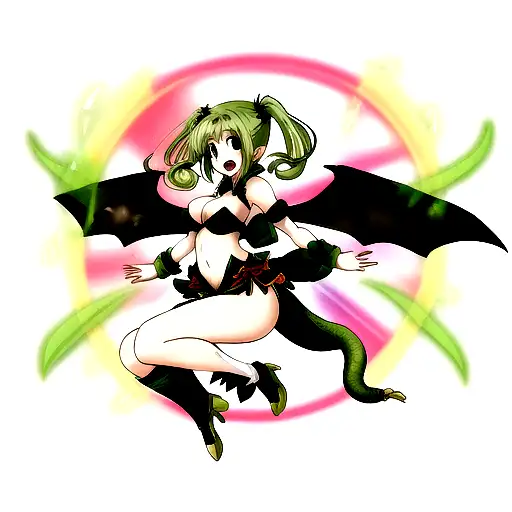 Green Dragon With Wings