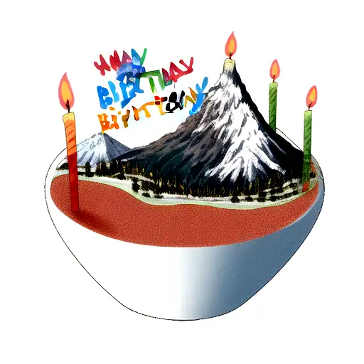 Mountain With A Birthday Candle In It