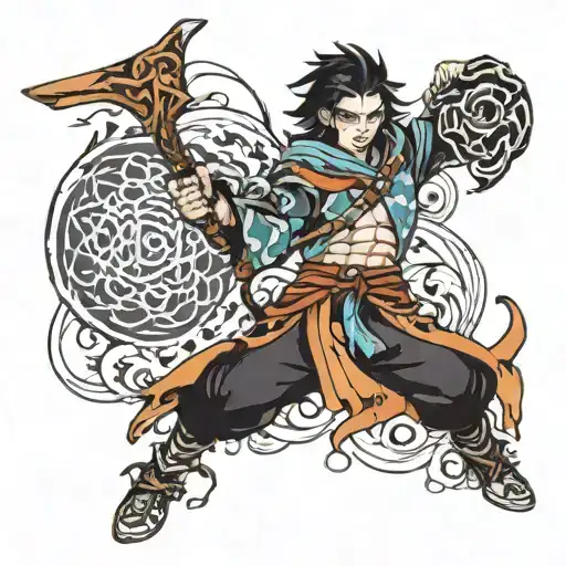 Demon Slayer Sleeve Tattoo Design