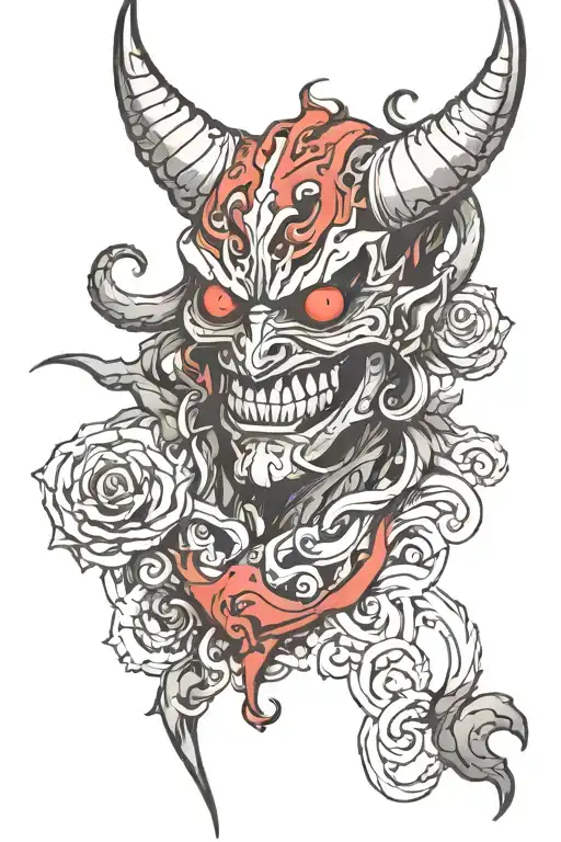 Demon Mask Holding