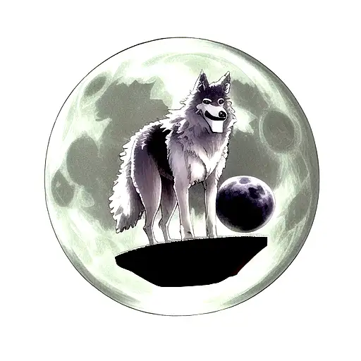 A Wolf Trapped In The Moon
