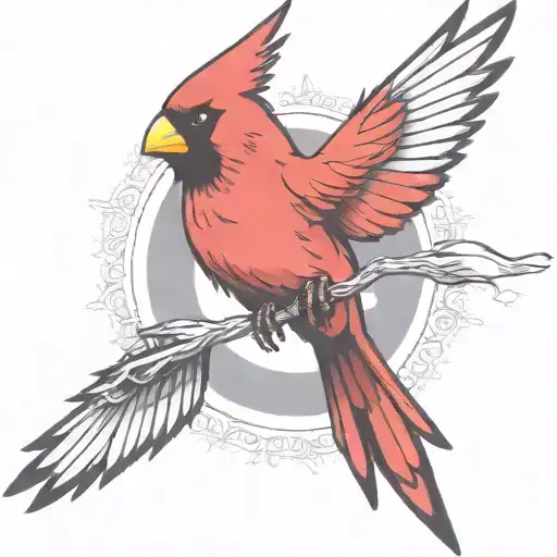 A Cardinal Flying