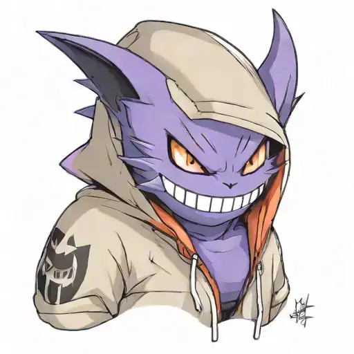 Pokemon Gengar Wearing Hoodie
