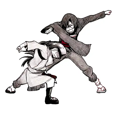 Itachi Uchiha Fighting Ken Kaneki