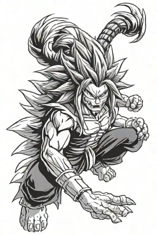 Lion Mane Hair Of Songoku Super Sayan 3