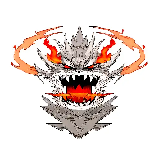 Dragon Mouth With Flames