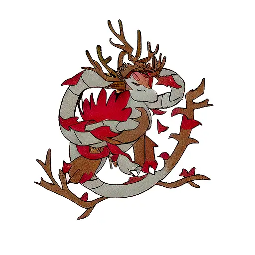 Dragon Of Life With Antlers