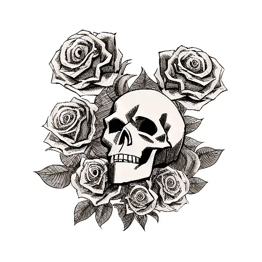 Skull And Roses