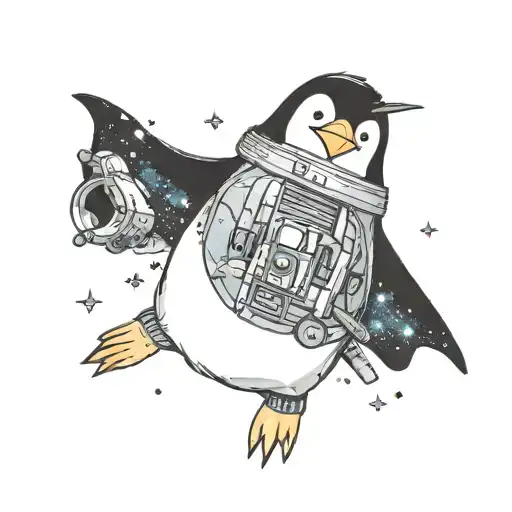 Penguin In Space