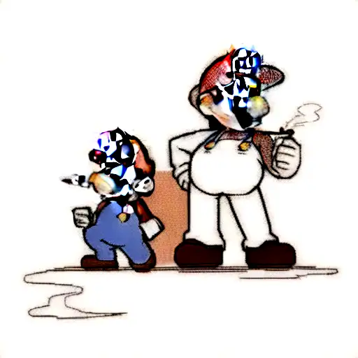 Mario Smoking A Joint