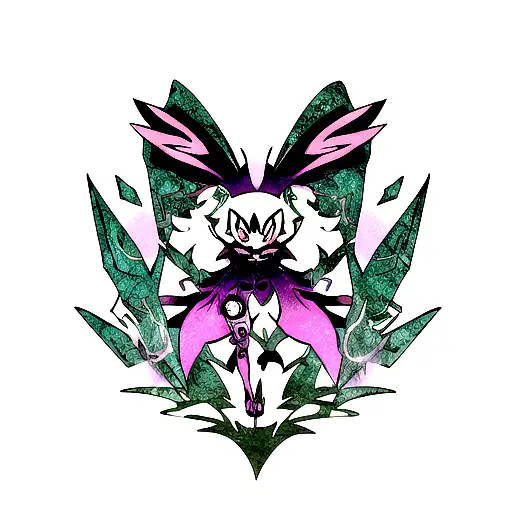 Ghost Pokemon Type Tattoo Design Inner Leg