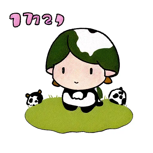 Baby Cow Sitting In Grass