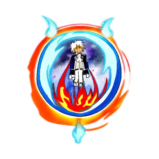 Blue Moon And Flames