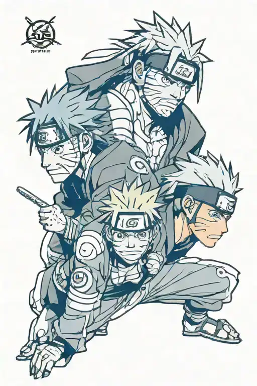 Naruto And Pain Faces Side By Side View