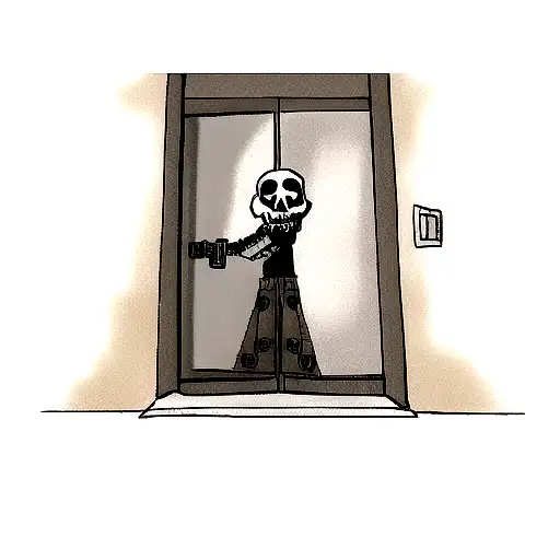 Skull Knife Door