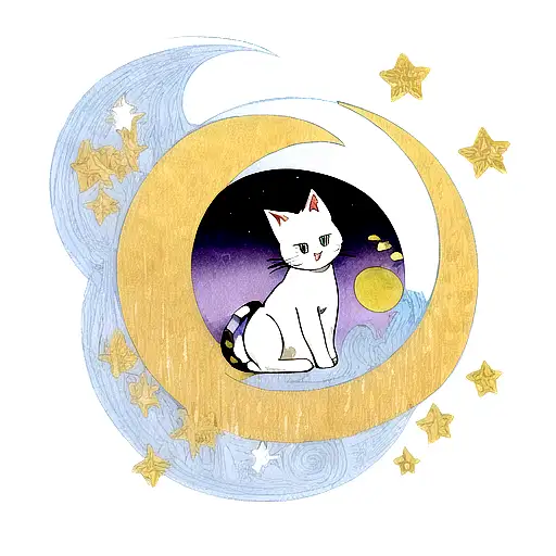 Cat With Moon