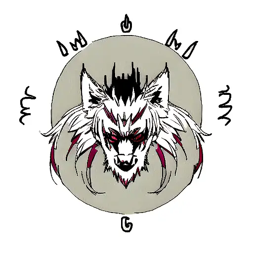 Wolf Half Normal Half Demon Wolf