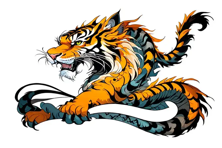 Dragon And Tiger Arm Band Anine