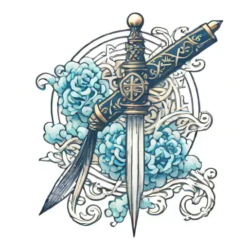 A Chinese Pen With A Tassel At The End