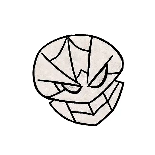 Create A Tiny Black And White Cartoon Of The Dc Comic Book Character Spider-man