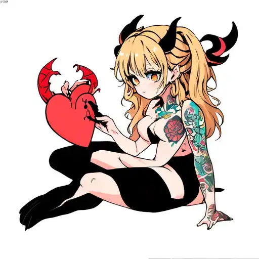 Heart Being Fixed By A Cute Anime Demon Woman With