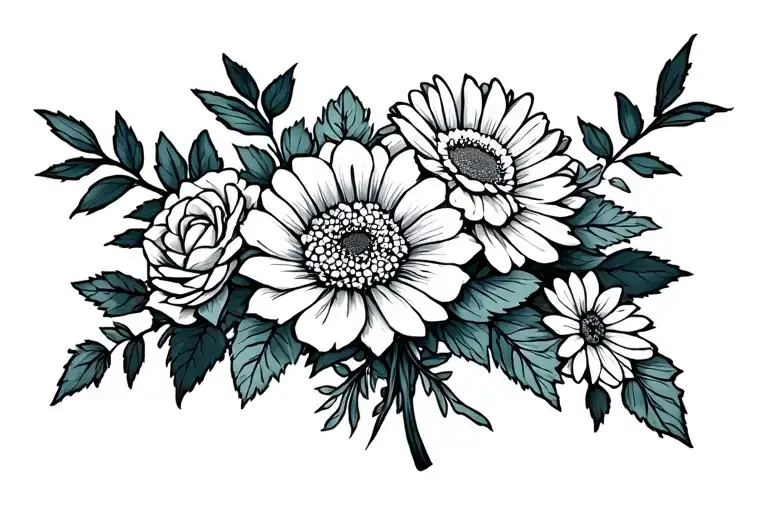 Rose Marigold Chrysanthemum Bouquet