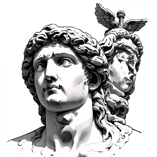 Greek Statue Fine Line