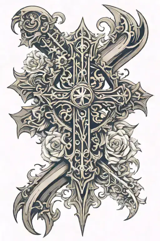 Cross With Western Style