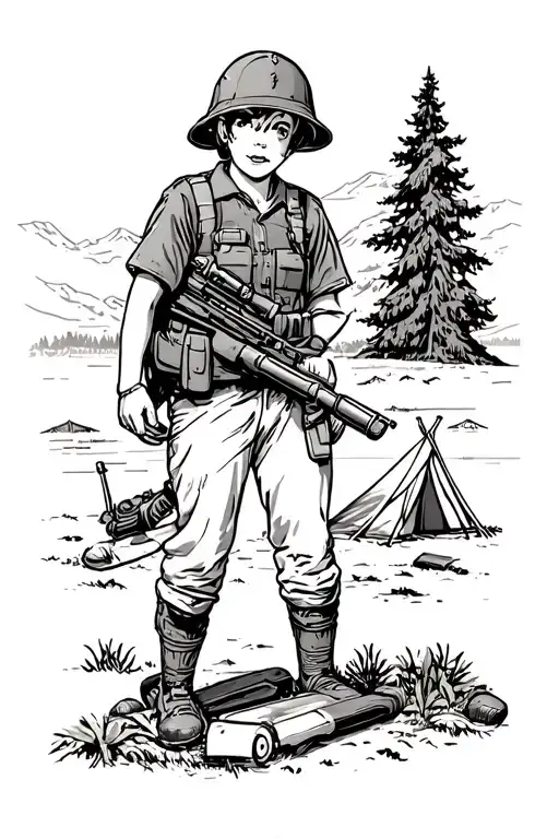 Camping Scene World War Ii