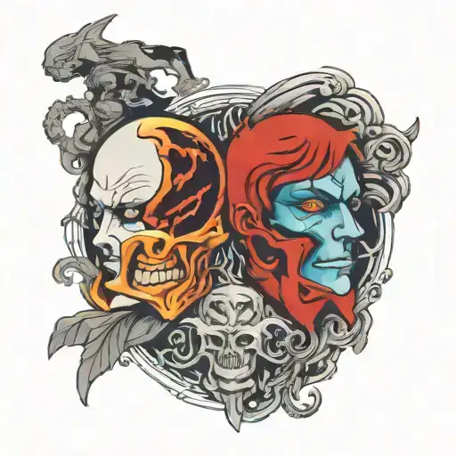 Two Face Gemini Good Vs Evil