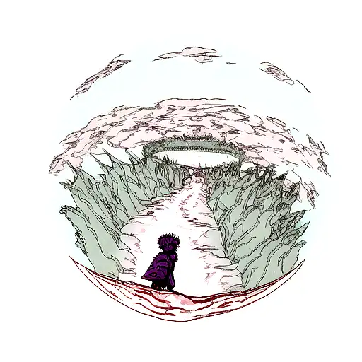 An Otherworldly Landscape With Guts And Griffith From Berserk Facing Off In A Cosmic Battle