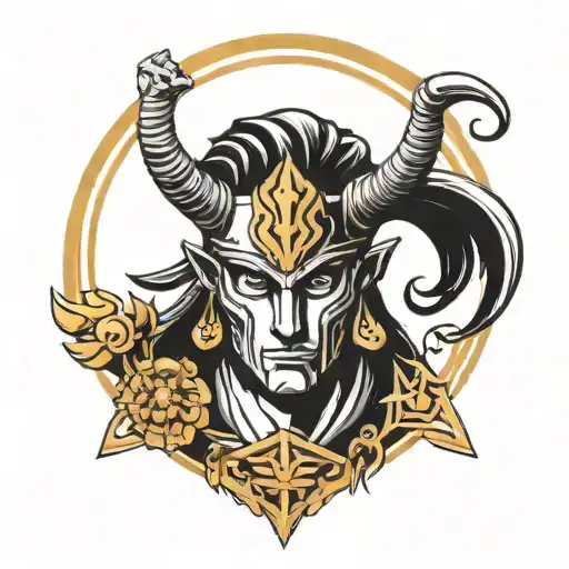 Zodiac Symbols Ares Head