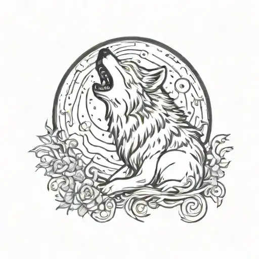 Wolf Howling At The Moon