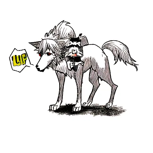 Wolf With Word Mizpah On Top