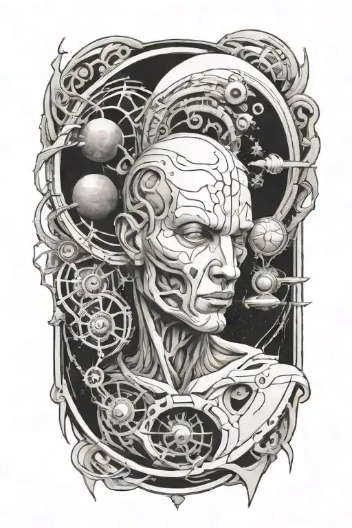 Broken God Looking Down At Planet